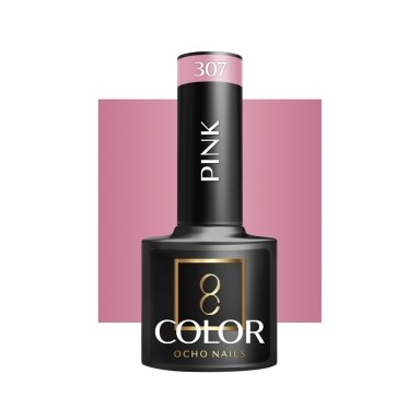 OCHO NAILS long-lasting hybrid nail polish for manicure PINK 307, 5 g. OCHO NAILS long-lasting hybrid nail polish for manicure PINK 307, 5 g.
