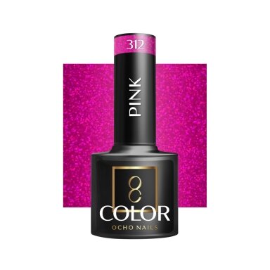 OCHO NAILS ilgalaikis hibridinis nagų lakas manikiūrui PINK 312, 5 g. OCHO NAILS ilgalaikis hibridinis nagų lakas manikiūrui PINK 312, 5 g.