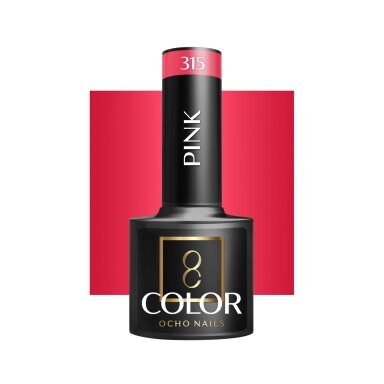 OCHO NAILS ilgalaikis hibridinis nagų lakas manikiūrui PINK 315, 5 g. OCHO NAILS ilgalaikis hibridinis nagų lakas manikiūrui PINK 315, 5 g.