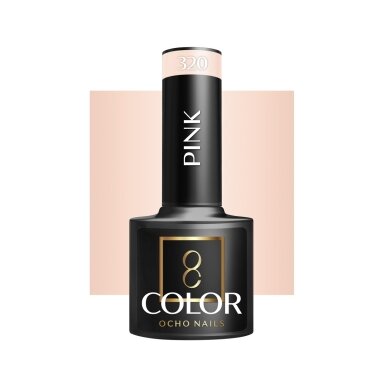 OCHO NAILS ilgalaikis hibridinis nagų lakas manikiūrui PINK 320, 5 g. OCHO NAILS ilgalaikis hibridinis nagų lakas manikiūrui PINK 320, 5 g.
