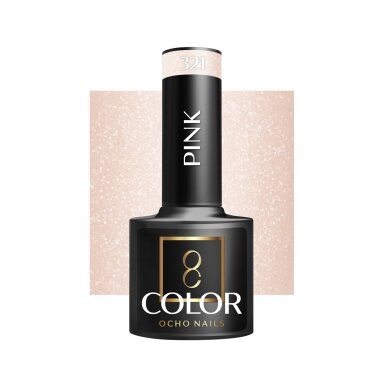 OCHO NAILS ilgalaikis hibridinis nagų lakas manikiūrui PINK 321, 5 g. OCHO NAILS ilgalaikis hibridinis nagų lakas manikiūrui PINK 321, 5 g.