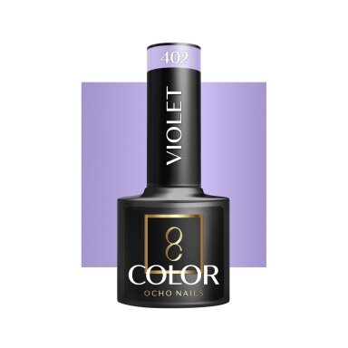 OCHO NAILS long-lasting hybrid nail polish for manicure VIOLET 402, 5 g. OCHO NAILS long-lasting hybrid nail polish for manicure VIOLET 402, 5 g.