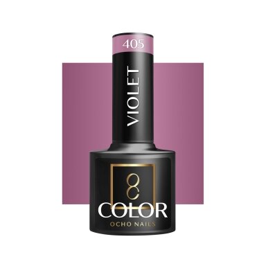 OCHO NAILS long-lasting hybrid nail polish for manicure VIOLET 405, 5 g. OCHO NAILS long-lasting hybrid nail polish for manicure VIOLET 405, 5 g.