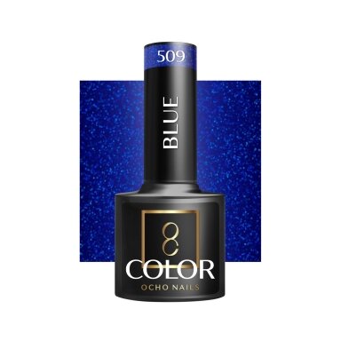 OCHO NAILS ilgalaikis hibridinis nagų lakas manikiūrui BLUE 509, 5 g. OCHO NAILS ilgalaikis hibridinis nagų lakas manikiūrui BLUE 509, 5 g.