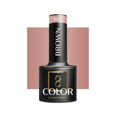 OCHO NAILS long-lasting hybrid nail polish for manicure BROWN 803, 5 g. OCHO NAILS long-lasting hybrid nail polish for manicure BROWN 803, 5 g.