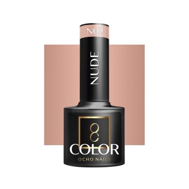 OCHO NAILS long-lasting hybrid nail polish for manicure NUDE N02, 5 g. OCHO NAILS long-lasting hybrid nail polish for manicure NUDE N02, 5 g.