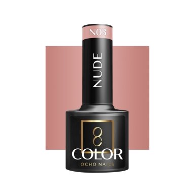 OCHO NAILS long-lasting hybrid nail polish for manicure NUDE N03, 5 g. OCHO NAILS long-lasting hybrid nail polish for manicure NUDE N03, 5 g.