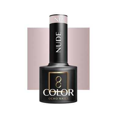 OCHO NAILS ilgalaikis hibridinis nagų lakas manikiūrui NUDE N12, 5 g. OCHO NAILS ilgalaikis hibridinis nagų lakas manikiūrui NUDE N12, 5 g.