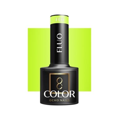 OCHO NAILS hybrid nail polish for manicure FLUO F01, 5 g. OCHO NAILS hybrid nail polish for manicure FLUO F01, 5 g.