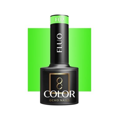 OCHO NAILS hybrid nail polish for manicure FLUO F02, 5g. OCHO NAILS hybrid nail polish for manicure FLUO F02, 5g.