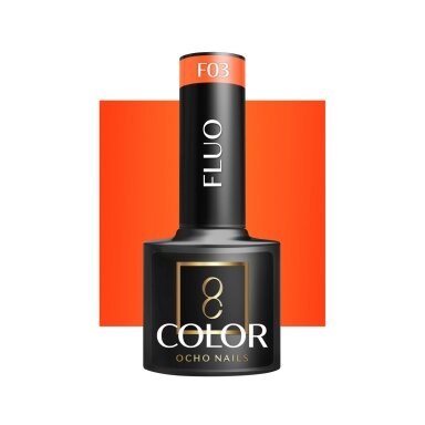 OCHO NAILS hybrid nail polish for manicure FLUO F03, 5 g. OCHO NAILS hybrid nail polish for manicure FLUO F03, 5 g.