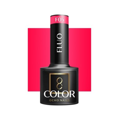 OCHO NAILS ilgalaikis hibridinis nagų lakas manikiūrui FLUO FO5, 5 g. OCHO NAILS ilgalaikis hibridinis nagų lakas manikiūrui FLUO FO5, 5 g.