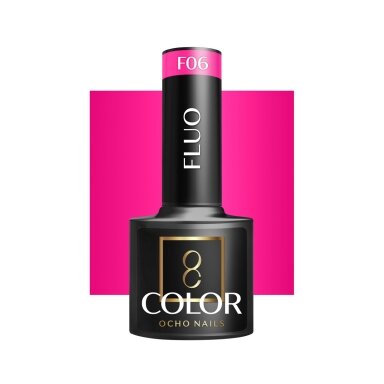 OCHO NAILS long-lasting hybrid nail polish for manicure FLUO F06, 5 g. OCHO NAILS long-lasting hybrid nail polish for manicure FLUO F06, 5 g.