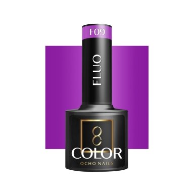 OCHO NAILS long-lasting hybrid nail polish for manicure FLUO F09, 5 g. OCHO NAILS long-lasting hybrid nail polish for manicure FLUO F09, 5 g.