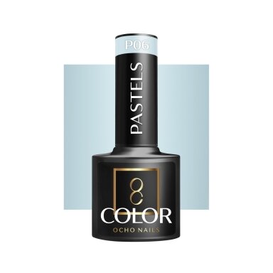 OCHO NAILS ilgalaikis hibridinis nagų lakas manikiūrui PASTELS P06, 5 g. OCHO NAILS ilgalaikis hibridinis nagų lakas manikiūrui PASTELS P06, 5 g.