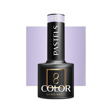 OCHO NAILS ilgalaikis hibridinis nagų lakas manikiūrui PASTELS P07, 5 g. OCHO NAILS ilgalaikis hibridinis nagų lakas manikiūrui PASTELS P07, 5 g.