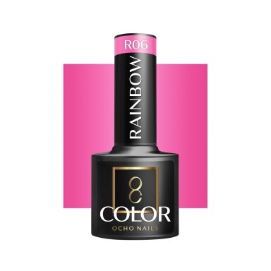 OCHO NAILS long-lasting hybrid nail polish for manicure RAINBOW R06, 5 g. OCHO NAILS long-lasting hybrid nail polish for manicure RAINBOW R06, 5 g.