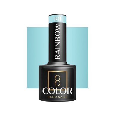 OCHO NAILS ilgalaikis hibridinis nagų lakas manikiūrui RAINBOW R11, 5 g. OCHO NAILS ilgalaikis hibridinis nagų lakas manikiūrui RAINBOW R11, 5 g.