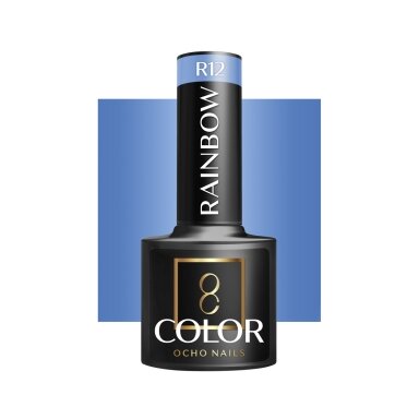OCHO NAILS ilgalaikis hibridinis nagų lakas manikiūrui RAINBOW R12, 5 g. OCHO NAILS ilgalaikis hibridinis nagų lakas manikiūrui RAINBOW R12, 5 g.