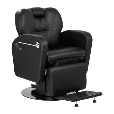 Professional barber chair for hairdressers and beauty salons GABBIANO BARON, black color Professional barber chair for hairdressers and beauty salons GABBIANO BARON, black color