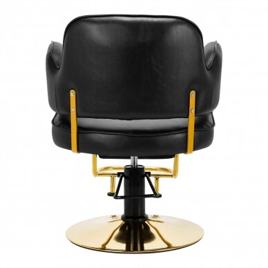 Profesionali kirpyklos kėdė HAIR SYSTEM LINZ, juodos spalvos 4