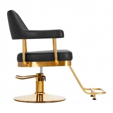 Profesionali kirpyklos kėdė GABBIANO GRANDA, juoda su aukso spalvos detalėmis 2