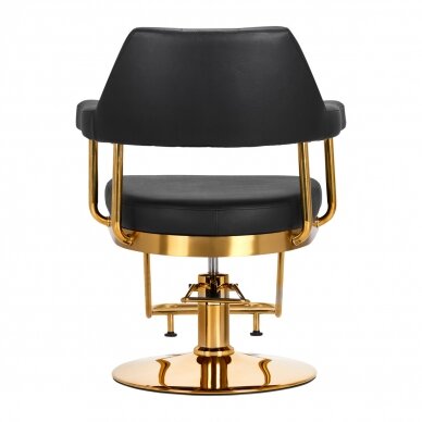 Professional hairdressing chair GABBIANO GRANDA, black with gold details 3