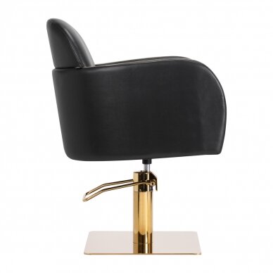 Profesionali kirpyklos kėdė GABBIANO MALAGA, juoda su aukso spalvos detalėmis 2