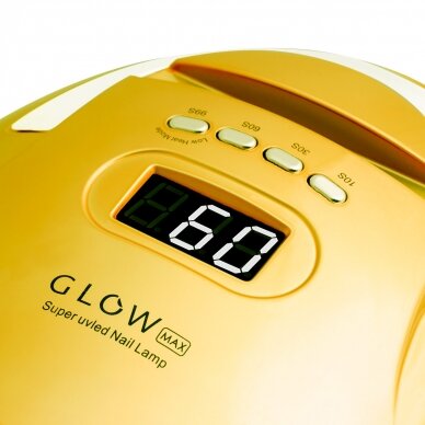 Профессиональная УФ/LED лампа для маникюра GLOW F2 ZN 220W, золото/синий цвет 3