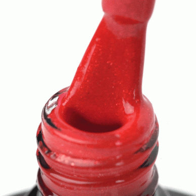 OCHO NAILS ilgalaikis hibridinis nagų lakas manikiūrui RED 202, 5 g.  2