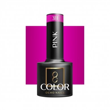OCHO NAILS long-lasting hybrid nail polish for manicure PINK 311, 5 g. OCHO NAILS long-lasting hybrid nail polish for manicure PINK 311, 5 g.