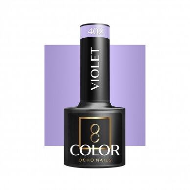 OCHO NAILS long-lasting hybrid nail polish for manicure VIOLET 402, 5 g. OCHO NAILS long-lasting hybrid nail polish for manicure VIOLET 402, 5 g.