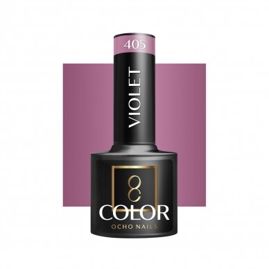 OCHO NAILS long-lasting hybrid nail polish for manicure VIOLET 405, 5 g. OCHO NAILS long-lasting hybrid nail polish for manicure VIOLET 405, 5 g.