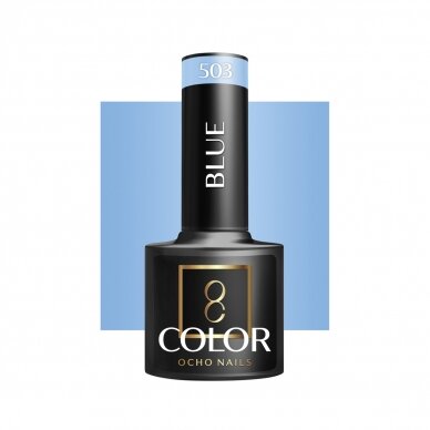 OCHO NAILS long-lasting hybrid nail polish for manicure BLUE 503, 5 g. OCHO NAILS long-lasting hybrid nail polish for manicure BLUE 503, 5 g.