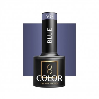 OCHO NAILS long-lasting hybrid nail polish for manicure BLUE 507, 5 g.