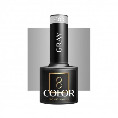 OCHO NAILS ilgalaikis hibridinis nagų lakas manikiūrui GRAY 603, 5 g. OCHO NAILS ilgalaikis hibridinis nagų lakas manikiūrui GRAY 603, 5 g.