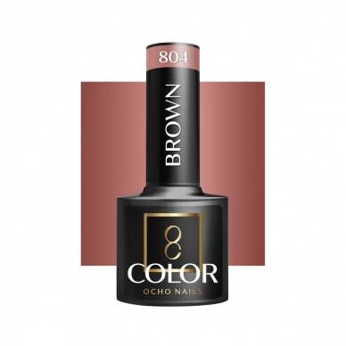 OCHO NAILS long-lasting hybrid nail polish for manicure BROWN 804, 5 g.