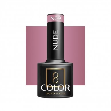 OCHO NAILS ilgalaikis hibridinis nagų lakas manikiūrui NUDE N09, 5 g. OCHO NAILS ilgalaikis hibridinis nagų lakas manikiūrui NUDE N09, 5 g.