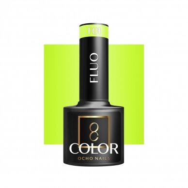 OCHO NAILS hybrid nail polish for manicure FLUO F01, 5 g. OCHO NAILS hybrid nail polish for manicure FLUO F01, 5 g.