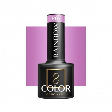 OCHO NAILS ilgalaikis hibridinis nagų lakas manikiūrui RAINBOW R07, 5 g. OCHO NAILS ilgalaikis hibridinis nagų lakas manikiūrui RAINBOW R07, 5 g.