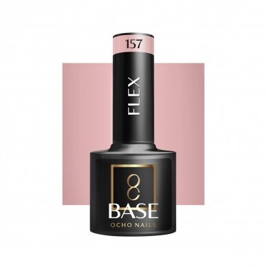 OCHO NAILS hibridinė ilgalaikio gelinio lakavimo bazė FLEX157, 5 g. OCHO NAILS hibridinė ilgalaikio gelinio lakavimo bazė FLEX157, 5 g.