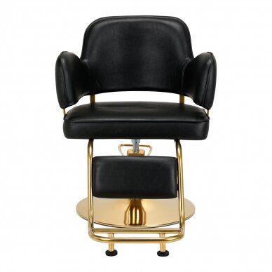 Profesionali kirpyklos kėdė grožio salonams LINZ GOLD, juodos spalvos 2