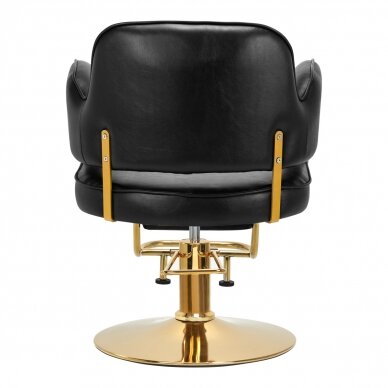 Profesionali kirpyklos kėdė grožio salonams LINZ GOLD, juodos spalvos 4