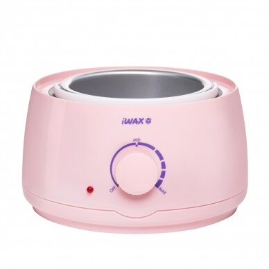 Profesionalus vaško šildytuvas skardinėms ir granulėms IWAX 100 400ML 100W, rožinės spalvos 1 Profesionalus vaško šildytuvas skardinėms ir granulėms IWAX 100 400ML 100W, rožinės spalvos 1