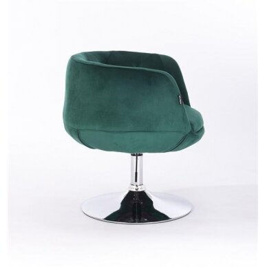 Кресло для салона красоты на устойчивой базе HR333N, зеленый велюр 2
