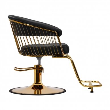 HAIR SYSTEM professional hairdressing chair LILE GOLD, black color  1