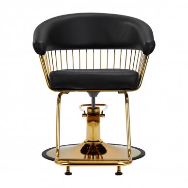 HAIR SYSTEM professional hairdressing chair LILE GOLD, black color  2