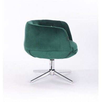 Beauty salon chair with stable base HR333CROSS, green velvet 2