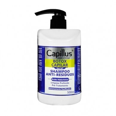 CAPILLUS intensively cleansing hair shampoo with hyaluronic acid, vegetable keratin and amino acids BOTOX CAPILAR, 500 ml.