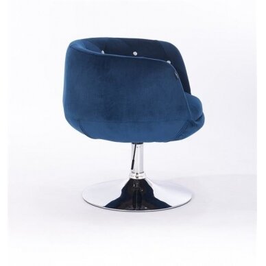 Кресло для салона красоты на устойчивой базе HR333N, синий велюр 2